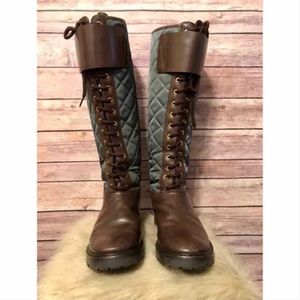 Tory Burch Quilted Leather Riding Boots
